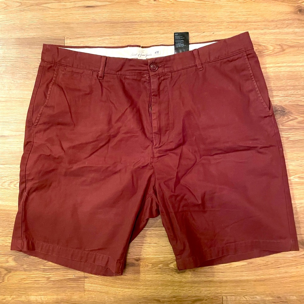 Express Burgundy Chino Shorts